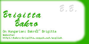 brigitta bakro business card